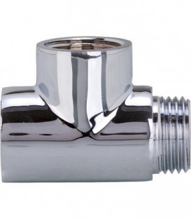 Raccord en T 1/2" chrome 1 x 1/2" fil mâle/ 2 x 1/2" fil fem Type : SAS