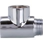 Raccord en T 1/2" chrome 1 x 1/2" fil mâle/ 2 x 1/2" fil fem Type : SAS