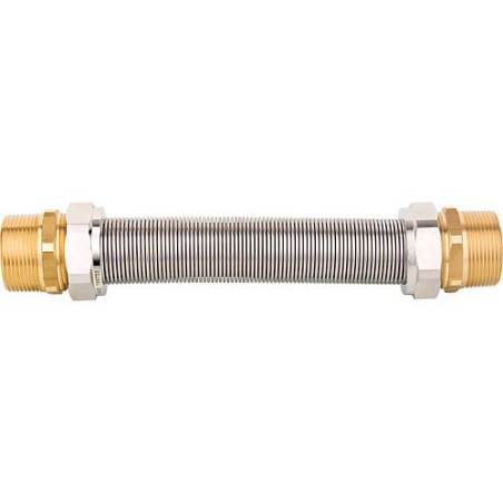 Accumulateur tampon-raccord de tuyau ondulE de 200-280mm, filetage mâle 1 1/2'' V4A