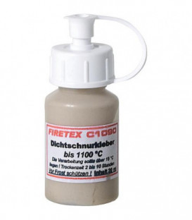 Firetex C1090 Colle pour ficelle d'EtanchEitE jusqu'à 1000°C, bouteille LDPE 100ml