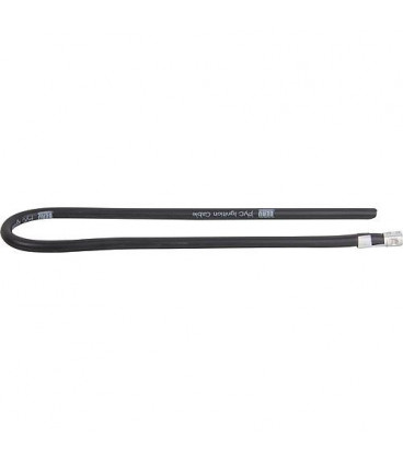 accessoire pour transfo d allumage *BG* Cable d allumage noir, coupe a longueur 1 cote 6,3 mm, fiche 300 mm de long