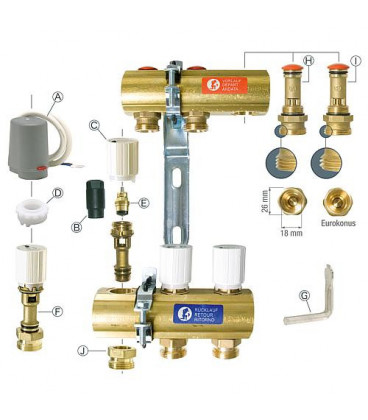 Soupape de themostat P10V pour repartiteur R553E 1" et repartiteur R553F 1" "