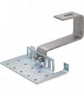 Plaque de base avec tringle de support et vis à tète bombée M 8 x 20 mm pour kit de montage sur toit standard