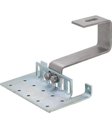 Plaque de base avec tringle de support et vis à tète bombée M 8 x 20 mm pour kit de montage sur toit standard