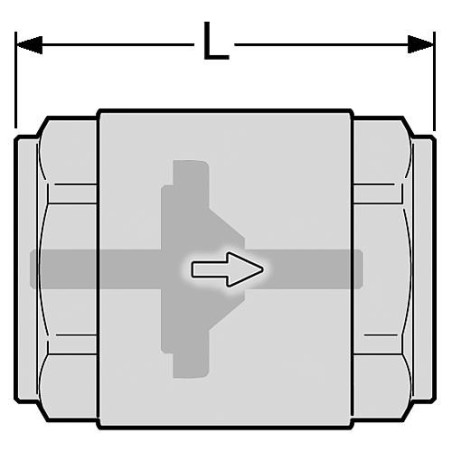 Soupape de retenue en laiton avec insert metallique, joint viton 1 1/2"