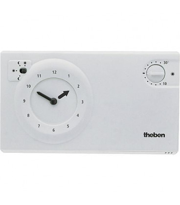 Theben thermostat à horloge RAM 722 blanc 24h/7 programme hebdomadaire 230 V