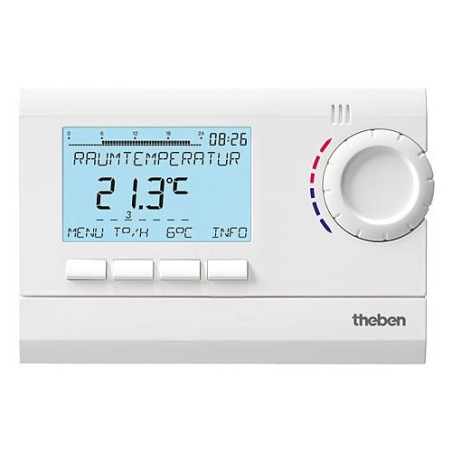 Thermostat à horloge RAMSES 832 top numErique 24h/7, programme vacances, RAL 9010 blanc (version rEseau)