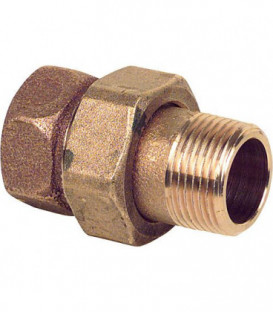 Raccord filete en laiton rouge Raccord a vis joint plat Type 3331 1 1/2" femxmâle WG904 " "