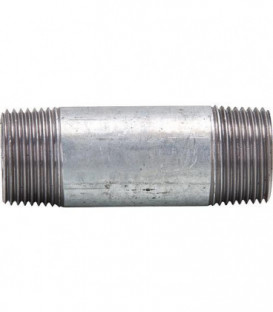 raccord double filete, galvanise 3/4", 120 mm mâle/mâle