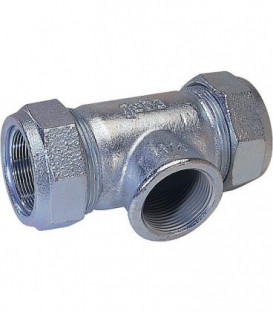 Accoup de serrage en fonte malleable fem/fem, Gaz PN 4, eau PN 10, Type T 1/2" (21,3) Sortie avec filet fem "