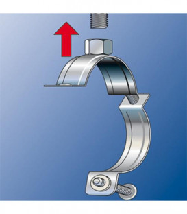 Collier d'attache pour tuyaux FRSN Plage de serrage 15-19 mm (3/8") Filet de raccord M8/M10