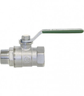 Robinet a bille d eau potable R 254DL filet fem/filet mâle 1 1/4" PN16 Laiton chrome / levier