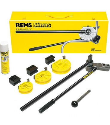 Plieur manuel de tubes- Set Rems Sinus Set 15-18-22 dans une Mallette en tole d'acier solide