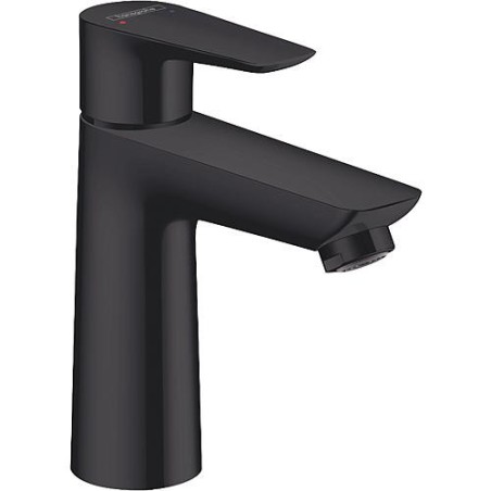 Mitigeur vasque Hansgrohe 110 Talis E avec garniture d'ecoul. noir mat, entraxe 112 mm