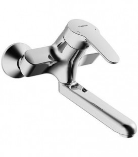 Mitigeur vasque mural Hansamix chrome, DN15, bec orientable entraxe 235mm,