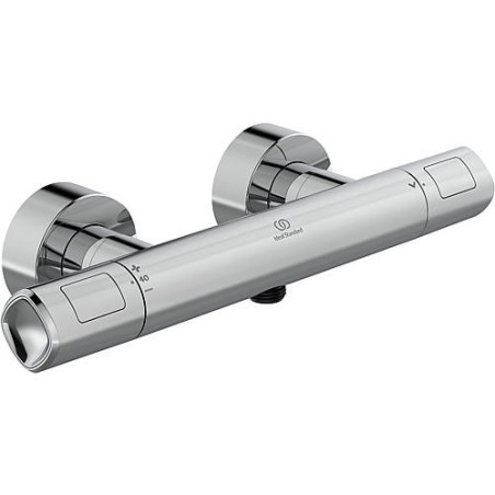 Thermosat de douche en saillie Ceratherm T100, chrome saillie 82 mm