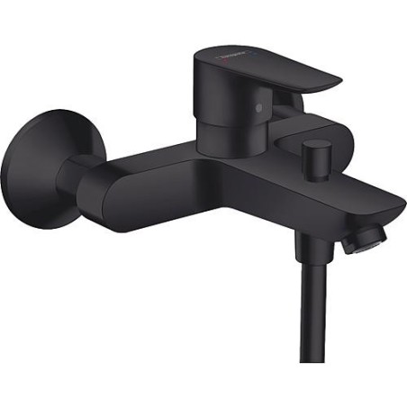 Mitigeur baignoire Hansgrohe Talis E, en saillie noir mat, saillie 194 mm