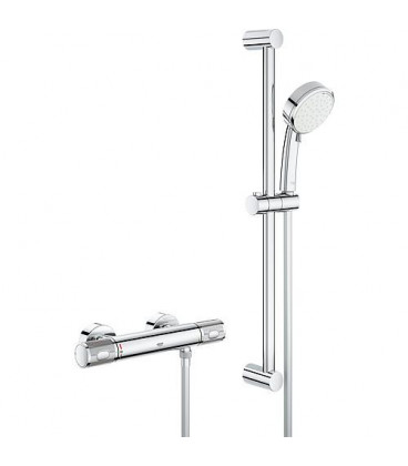 Kit de douche Grohe Grohtherm 1000 Performance avec colonne de douche, hauteur 628 mm