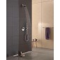 Robinetterie de douche Dornbracht avec support de douchette inclus et raccord mural, chrome
