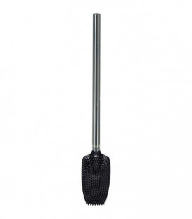 Ensemble brosse-WC Stream inox/caoutchouc noir, lxh 105x420mm