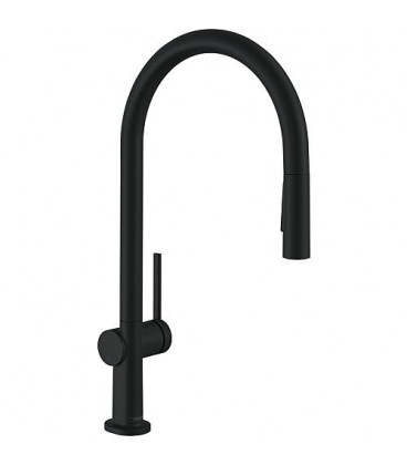 Mitigeur d'evier Hansgrohe 210 Talis M54, fonctionnemt. lat. +bec pré-rincage extract.,noir mat