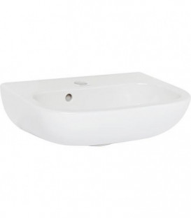 Lave-mains Duravit D-Code 450 mm avec trop plein 1 percage mitigeur, blanc