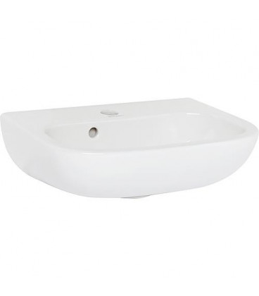 Lave-mains Duravit D-Code 450 mm avec trop plein 1 percage mitigeur, blanc