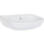 Vasque Duravit D-Code 550 mm avec trop plein, 1 percage mitigeur blanc