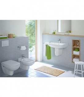 Vasque Duravit D-Code 550 mm avec trop plein, 1 percage mitigeur blanc