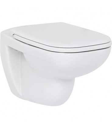 WC suspendu Duravit D-Code sans bord de rincage, blanc