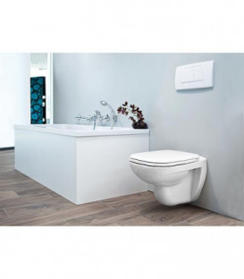 WC suspendu Duravit D-Code sans bord de rincage, blanc