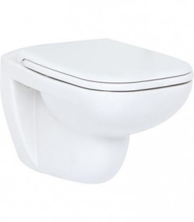 Combi-Pack Duravit D-Code WC suspendu sans rebord avec abattant WC softclose, blanc