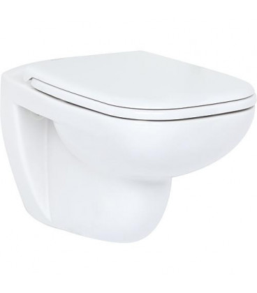 Combi-Pack Duravit D-Code WC suspendu sans rebord avec abattant WC softclose, blanc