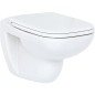 Combi-Pack Duravit D-Code WC suspendu sans rebord avec abattant WC softclose, blanc