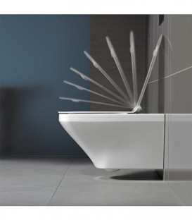 WC suspendu Duravit Durastyle, rimless, blanc lxhxp: 370x350x540 mm