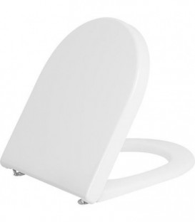 WC abattant Duravit Starck 3 Standard, blanc, avec charniere inox lxhxp: 380x30x383 mm