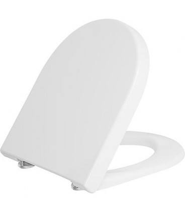 Abattant WC Duravit Starck 3 Softclose, blanc, avec charniere inox lxhxp: 380x30x383 mm