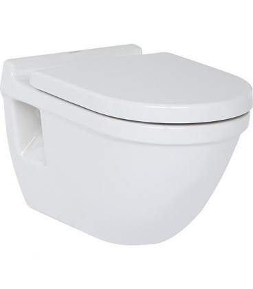 WC mural Duravit Starck 3 en ceramique, avec fixatin, blanc 6,0l rincage, lxhxp: 360x320x540 mm