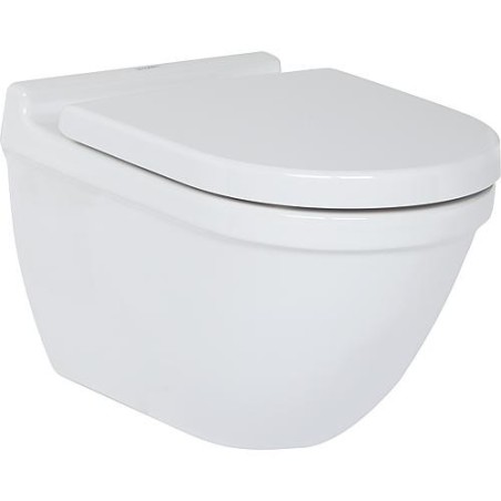 WC mural Duravit Starck 3 en ceramique, avec fixaton, blanc 4,5l rincage, lxhxp: 360x345x540mm