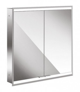 Armoire a glace encastree emco Asis prime 2, LED, l : 600mm 2 portes, paroi arriere miroir