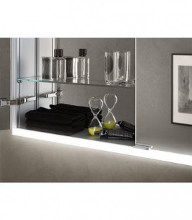 Armoire a glace encastree emco Asis prime 2, LED, l : 600mm 2 portes, paroi arriere miroir