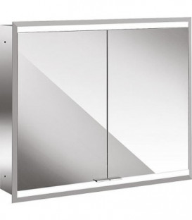 Armoire a glace encastre emco Asis prime 2, LED, l : 800mm 2 portes, paroi arriere miroir