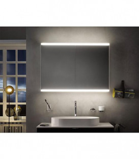 Armoire a glace encastre emco Asis prime 2, LED, l : 800mm 2 portes, paroi arriere miroir