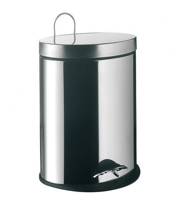 Poubelle emco systeme 2 inox, avec couvercle oval, 5 litres