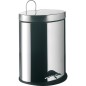 Poubelle emco systeme 2 inox, avec couvercle oval, 5 litres