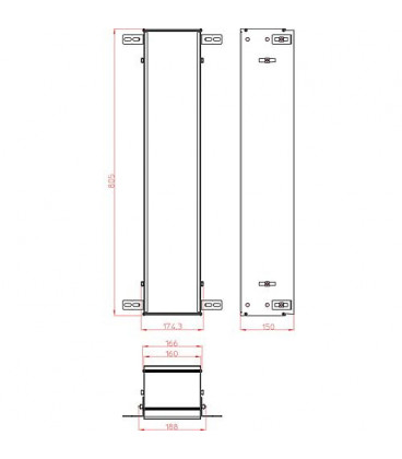 Cadre de montage emco asis Module pour module encastree avec hauteur 809/811mm