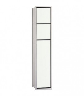 Module de WC emco asis 150 encastre, hauteur 809mm alu/blanc