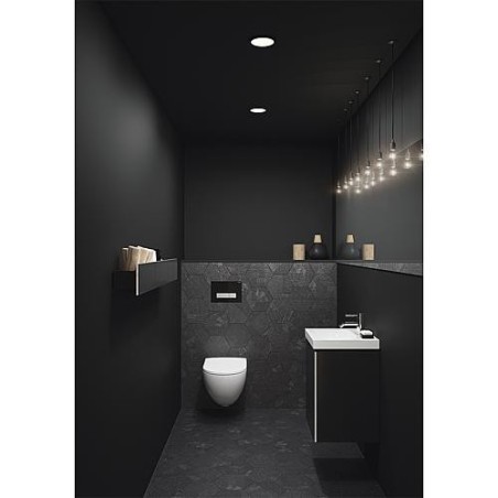 WC suspendu Geberit Acanto blanc, sans bord de rincage, avec Kera-Tect, lxpxh:350x510x335mm