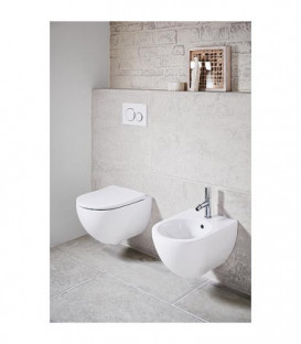 WC suspendu Geberit Acanto blanc, sans bord de rincage, avec Kera-Tect, lxpxh:350x510x335mm