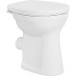 WC plat haut Vitalis Geberit, rehausse, blanc lxhxp: 355x460x460mm